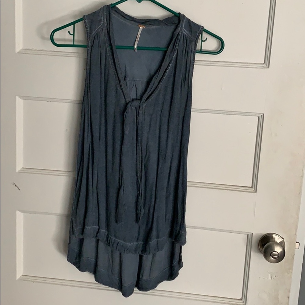 FREE PEOPLE blue tank. NEVER WORN